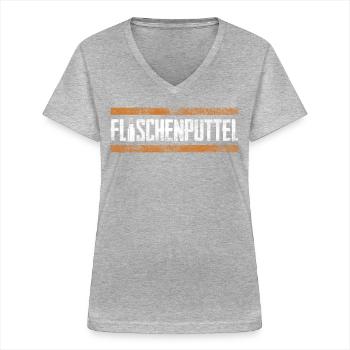 Bottled putt, beer, beer drinkers, brewers - Women's V-neck T-shirt - sports grey - Front - Lela (165cm)