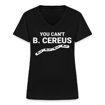 Mikrobiologie - Frauen-T-Shirt mit V-Ausschnitt - Schwarz - Vorne - Lela (165cm)