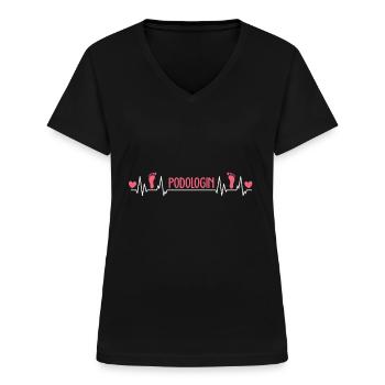 podiatrist - Women's V-neck T-shirt - black - Front - Lela (165cm)