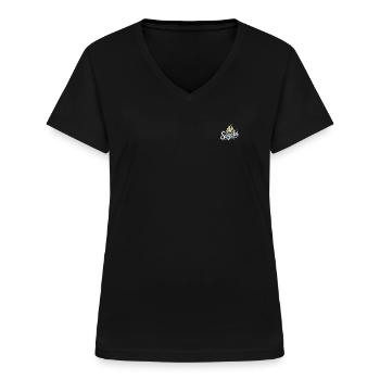 Segeln Leidenschaft Meer Wind Freiheit Geschenk - Frauen-T-Shirt mit V-Ausschnitt - Schwarz - Vorne - Lela (165cm)