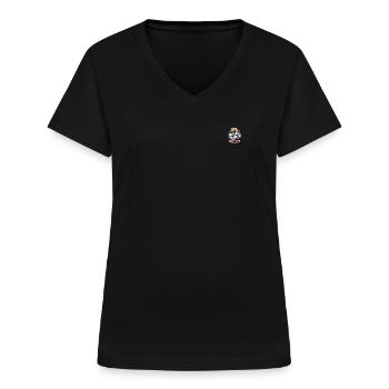 Kajak-Trainerin Shirt Paddeln Kanu Abenteuer - Frauen-T-Shirt mit V-Ausschnitt - Schwarz - Vorne - Lela (165cm)
