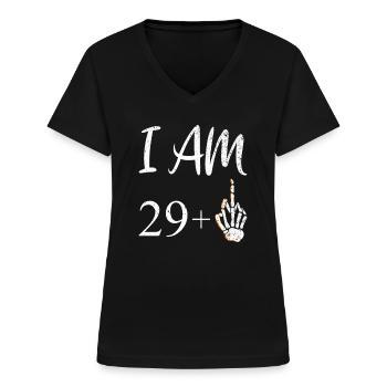 30. Geburtstag - Frauen-T-Shirt mit V-Ausschnitt - Schwarz - Vorne - Lela (165cm)