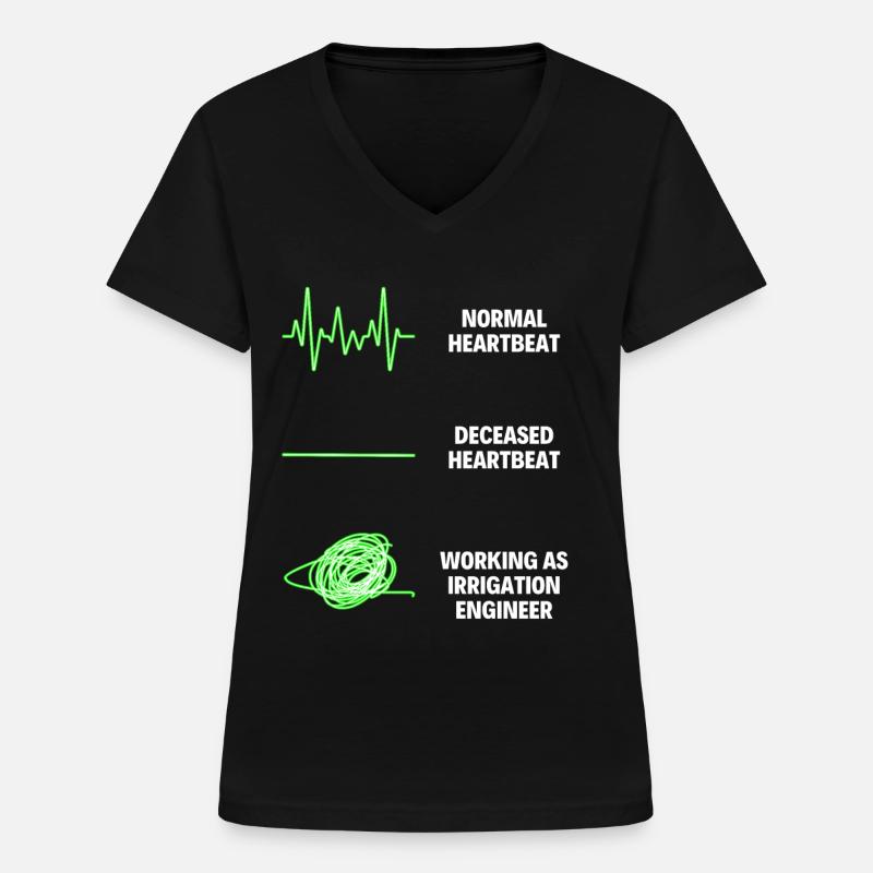 Irrigation Engineer Funny Engineer - Women's V-neck T-shirt - black