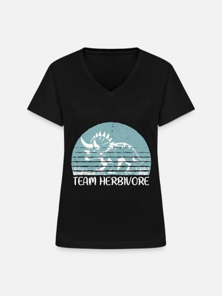 Vegan Veganer - Frauen-T-Shirt mit V-Ausschnitt - Schwarz