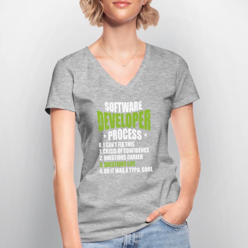 Softwareentwickler Programmierer Software Frauen-T-Shirt mit V-Ausschnitt