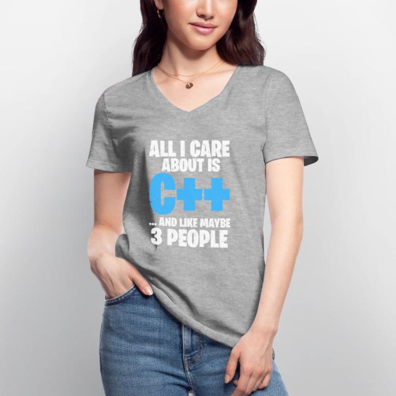 Programmierer C++ Code Coder Programmieren Frauen-T-Shirt mit V-Ausschnitt