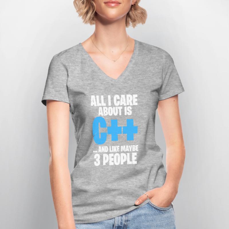 Programmierer C++ Code Coder Programmieren Frauen-T-Shirt mit V-Ausschnitt