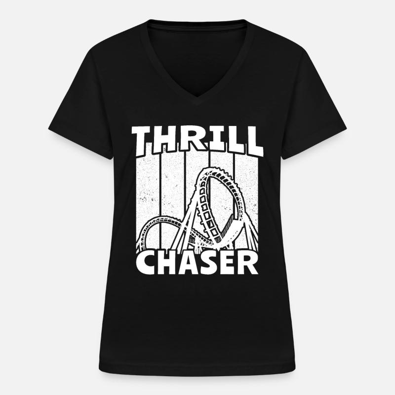 Roller Coaster Roller Coaster Riders - Women's V-neck T-shirt - black