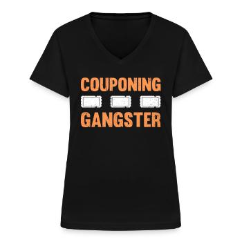 Coupon de points - T-shirt col V Femme - noir - Devant - Lela (165cm)