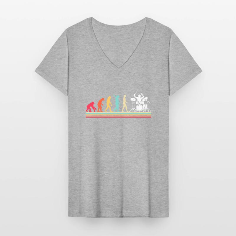 Drummer Evolution Drums Women's V-neck T-shirt