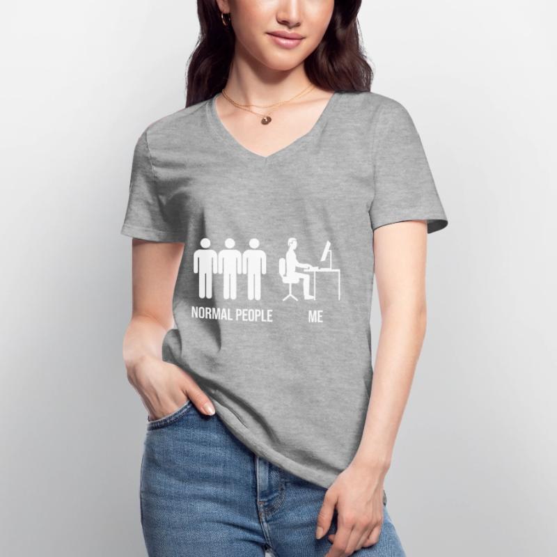 Coder Developer Programmer Coding IT Computer Women's V-neck T-shirt