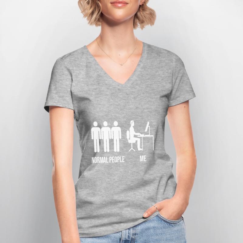 Coder Developer Programmer Coding IT Computer Women's V-neck T-shirt