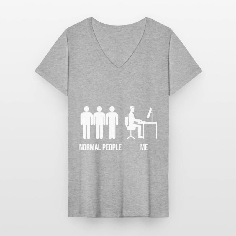 Codeur Développeur Programmeur Codage informatique informatique T-shirt col V Femme