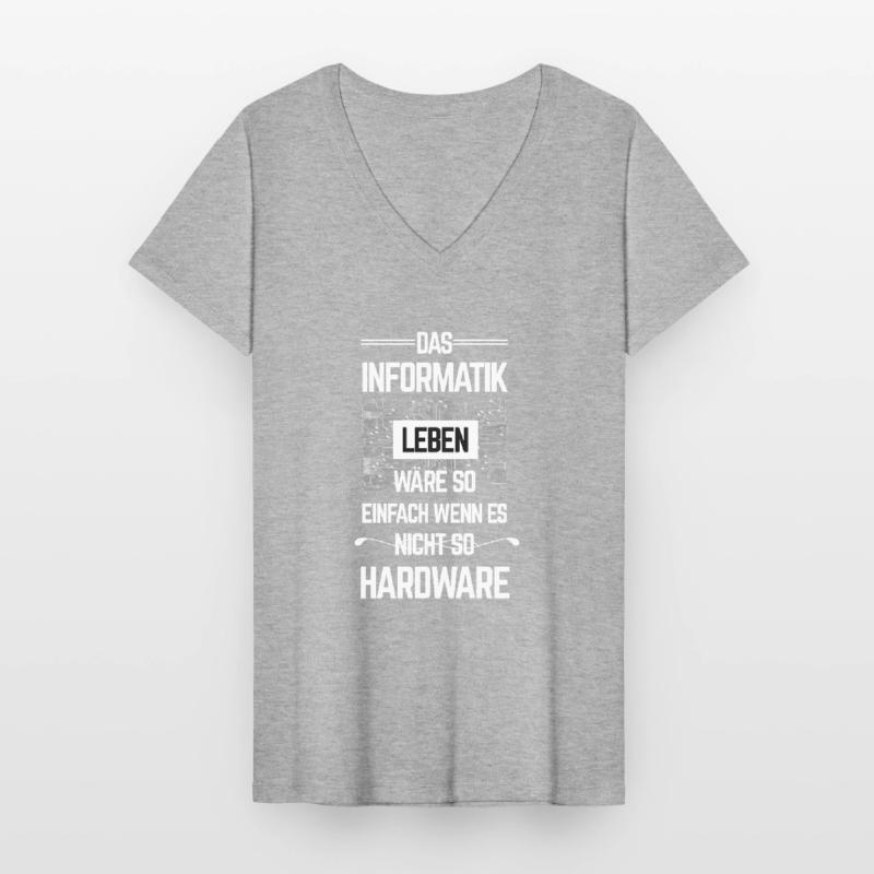 Informatik Programierer Computer PC Geschenk Frauen-T-Shirt mit V-Ausschnitt