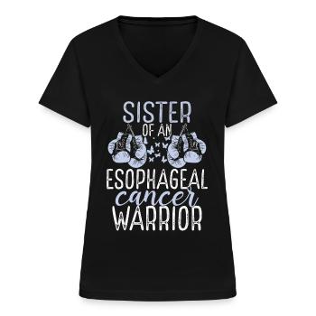 Soeur Sœur Sœur Jumelle jumelle - T-shirt col V Femme - noir - Devant - Lela (165cm)