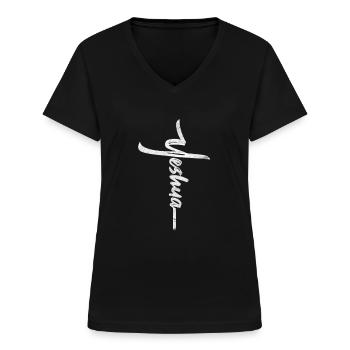 Christian - Women's V-neck T-shirt - black - Front - Lela (165cm)