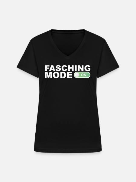 Fasching - Frauen-T-Shirt mit V-Ausschnitt - Schwarz