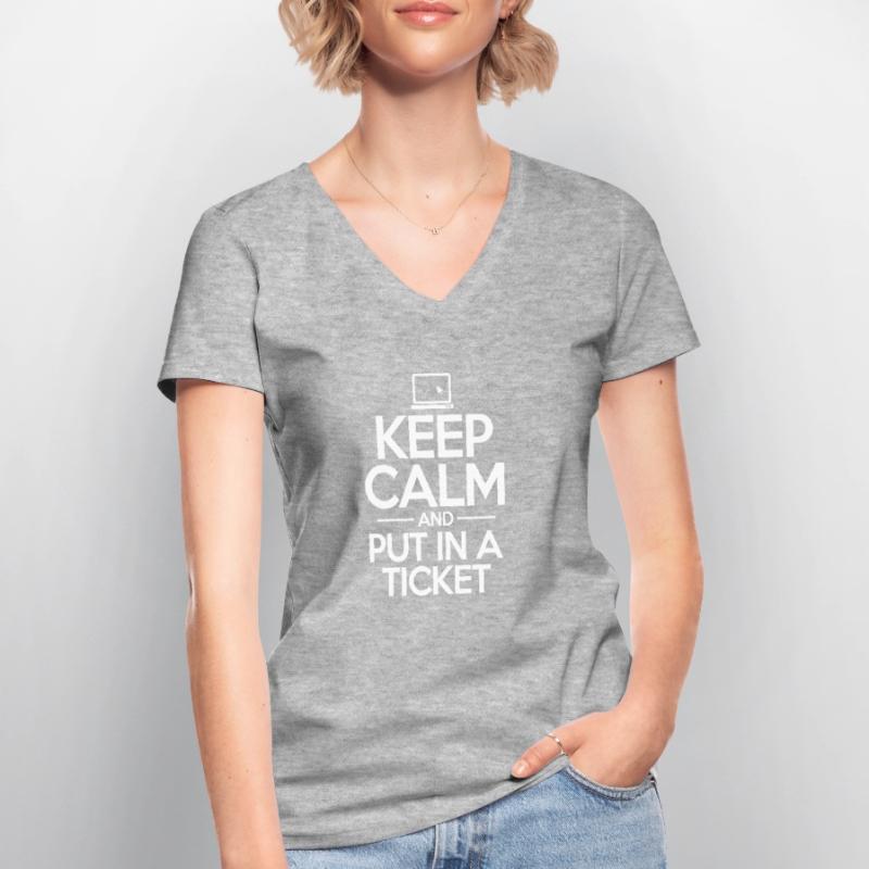 Support technique Computer It Admin Cadeau T-shirt col V Femme