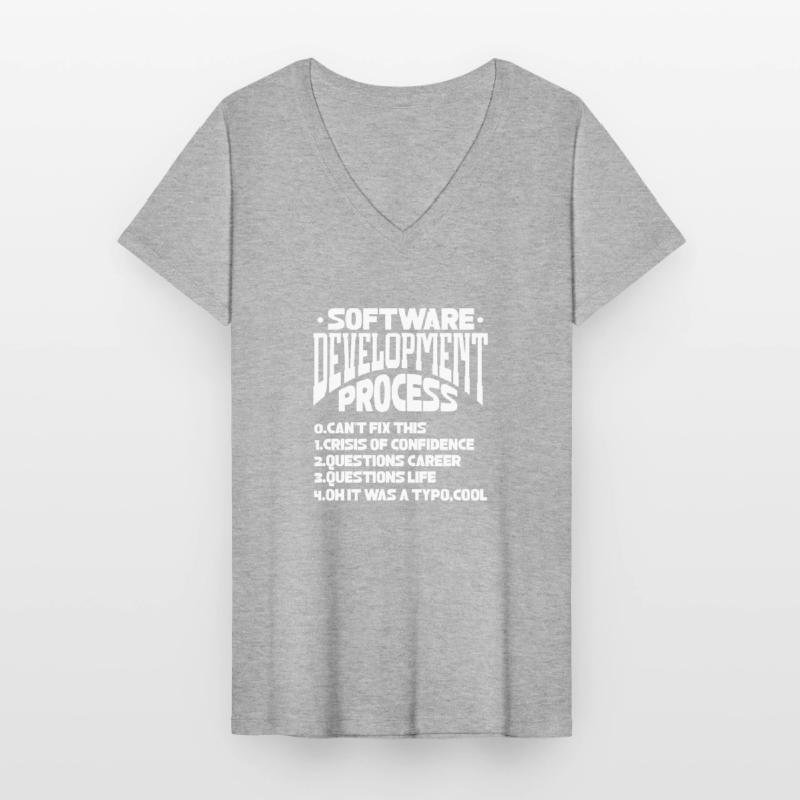 Softwareentwickler Programmierer Software Frauen-T-Shirt mit V-Ausschnitt