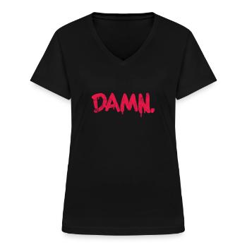 Hip-hop - T-shirt col V Femme - noir - Devant - Lela (165cm)