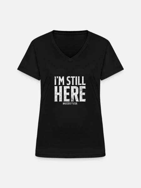 Krebs - Frauen-T-Shirt mit V-Ausschnitt - Schwarz
