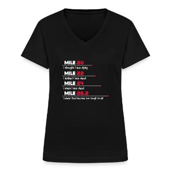 Laufen - Frauen-T-Shirt mit V-Ausschnitt - Schwarz - Vorne - Lela (165cm)