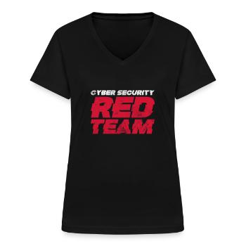 Hacker - T-shirt col V Femme - noir - Devant - Lela (165cm)