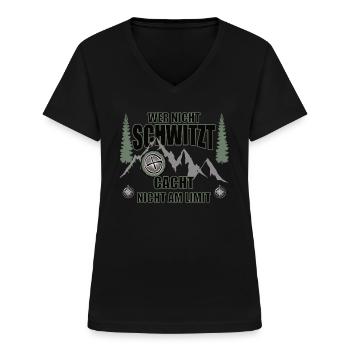 Geocaching Geschenke für Geocacher - Frauen-T-Shirt mit V-Ausschnitt - Schwarz - Vorne - Lela (165cm)