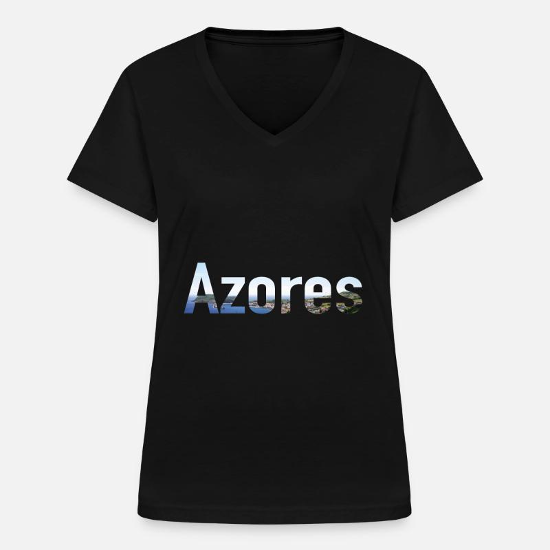 Entdecken Sie lebendige, von der Flagge der - Frauen-T-Shirt mit V-Ausschnitt - Schwarz