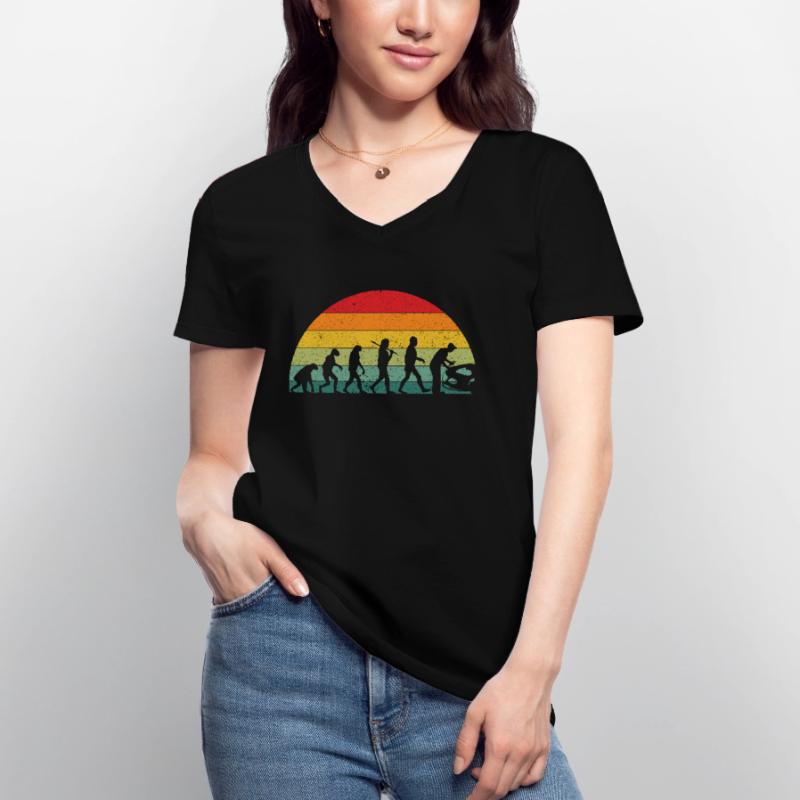 Retro Evolution Mechanic - Mechatronics Technician Women's V-neck T-shirt