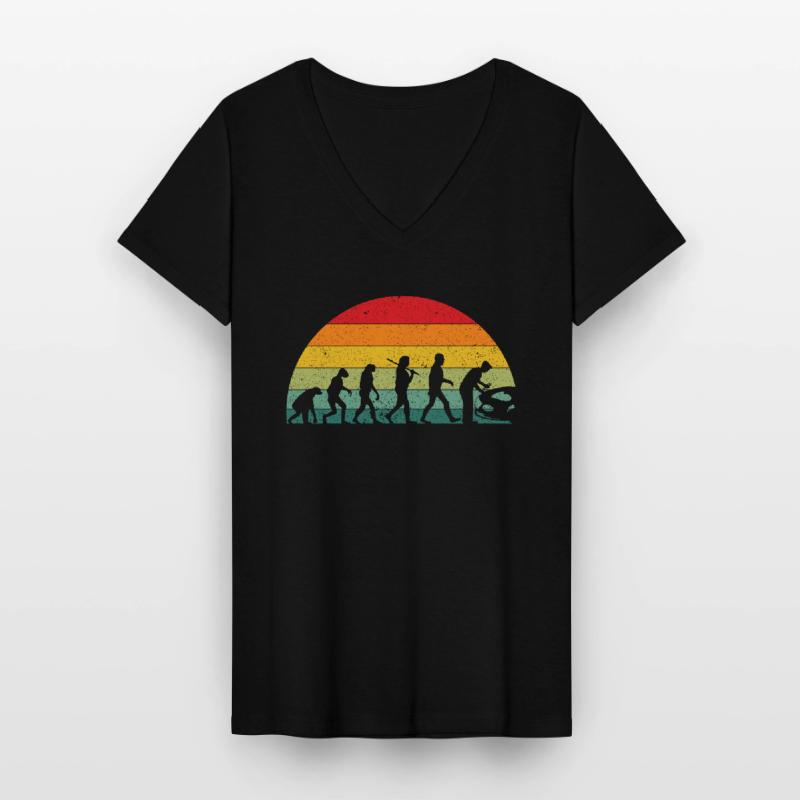 Retro Evolution Mechanic - Mechatronics Technician Women's V-neck T-shirt