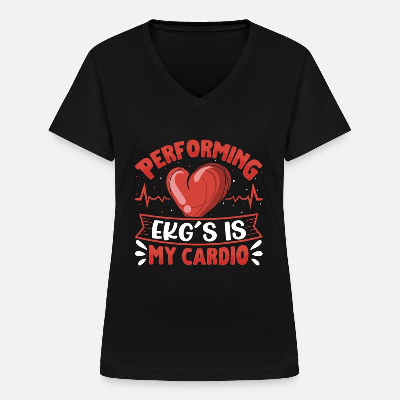 Nursing Assistent Design - Frauen-T-Shirt mit V-Ausschnitt - Schwarz
