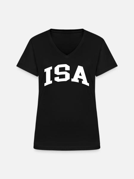 Isa - Frauen-T-Shirt mit V-Ausschnitt - Schwarz