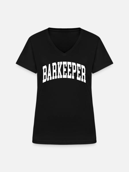 Barkeeper - Frauen-T-Shirt mit V-Ausschnitt - Schwarz