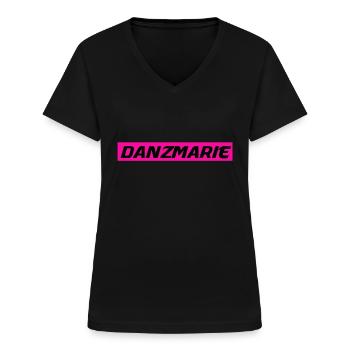 Danzmarie Funkemariechen Karneval Gardetanz Alaaf - Frauen-T-Shirt mit V-Ausschnitt - Schwarz - Vorne - Lela (165cm)