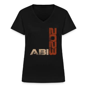 Abi 2023 Abitur Abiturienten - Frauen-T-Shirt mit V-Ausschnitt - Schwarz - Vorne - Lela (165cm)