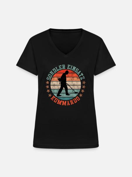 Sondler Einsatz Kommando Schrottsammler - Frauen-T-Shirt mit V-Ausschnitt - Schwarz