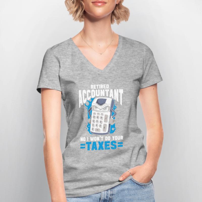 Comptable des régimes de retraite CPA Comptable comptable T-shirt col V Femme