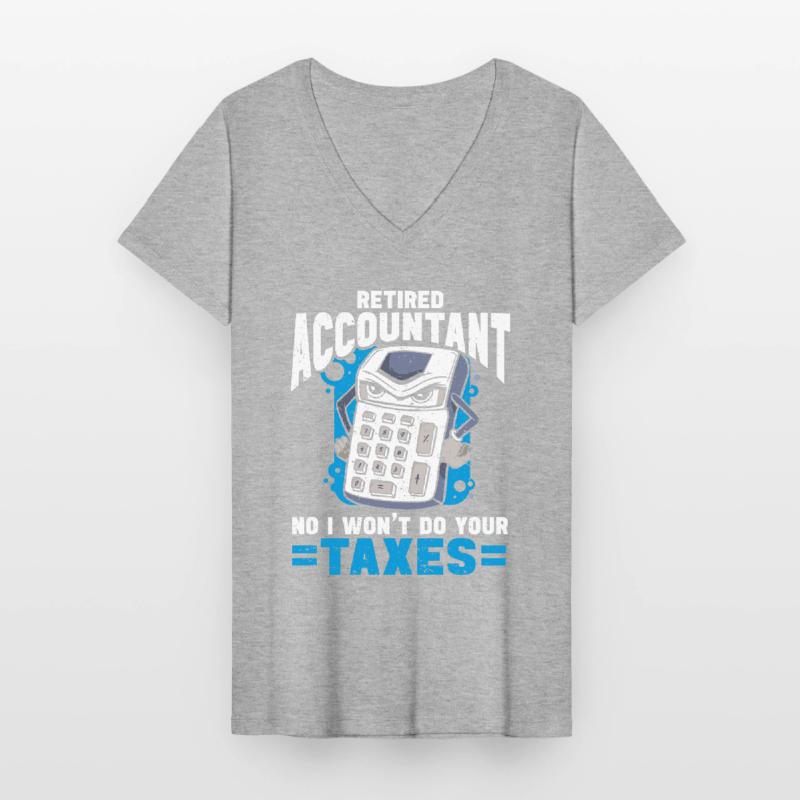 Comptable des régimes de retraite CPA Comptable comptable T-shirt col V Femme