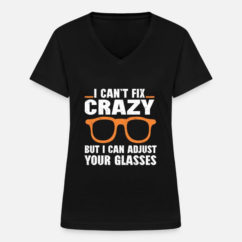 Optometrist Optometrist Optometry - Women's V-neck T-shirt - black