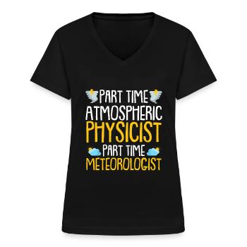 Physik Physiker - Frauen-T-Shirt mit V-Ausschnitt - Schwarz - Vorne - Lela (165cm)
