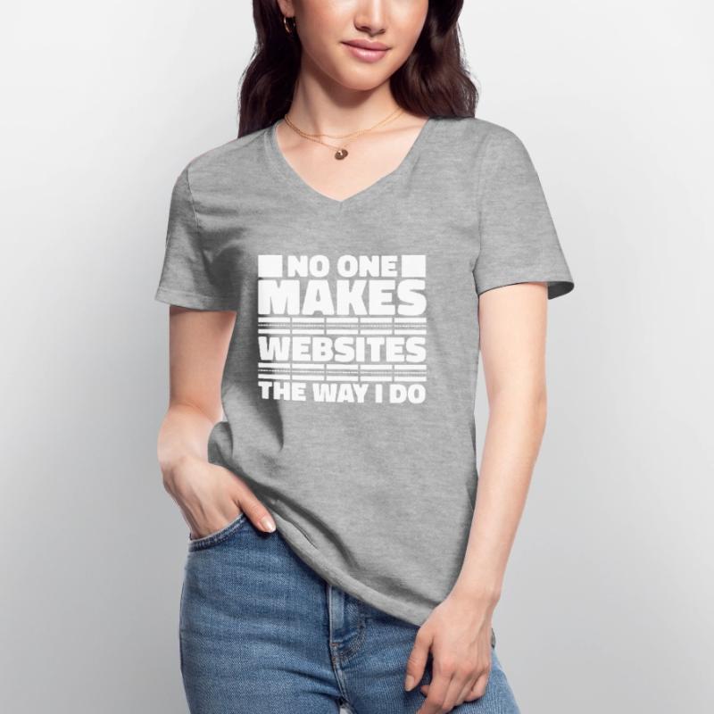 Web Developer Web Developer Funny Women's V-neck T-shirt