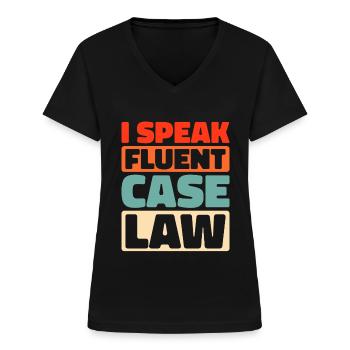 Lawyer - Women's V-neck T-shirt - black - Front - Lela (165cm)