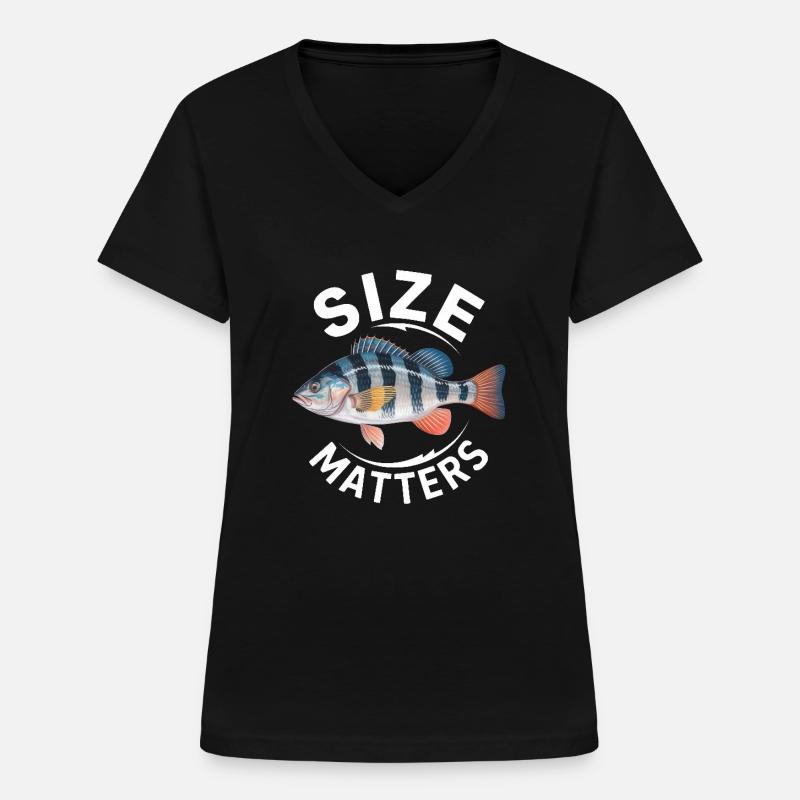 Size Matters - Women's V-neck T-shirt - black