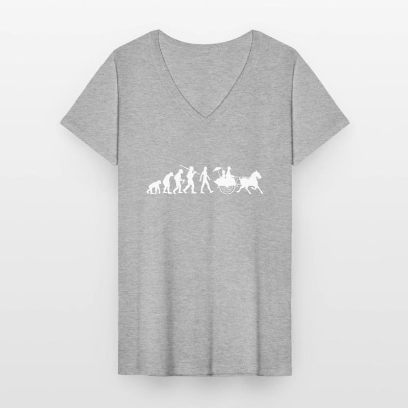 Cochers de l’Évolution T-shirt col V Femme
