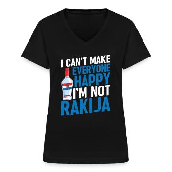 Ich Kann Nicht Alle Glücklich Machen, Ich Bin - Frauen-T-Shirt mit V-Ausschnitt - Schwarz - Vorne - Lela (165cm)