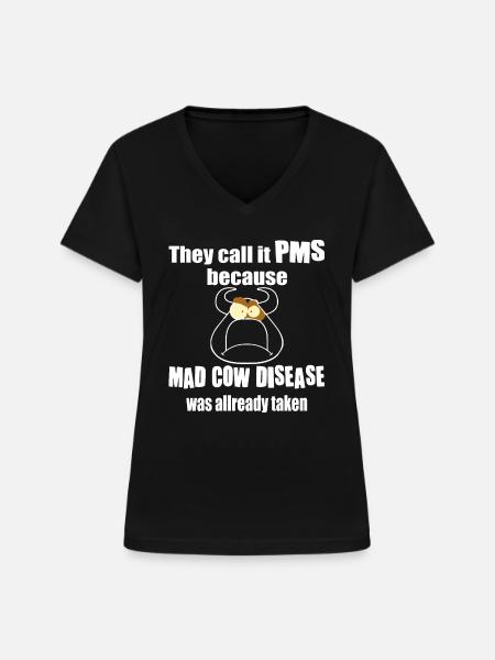 Sie nennen es pms - Frauen-T-Shirt mit V-Ausschnitt - Schwarz