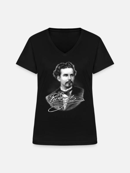 Da Kini - weiße Edition - Frauen-T-Shirt mit V-Ausschnitt - Schwarz