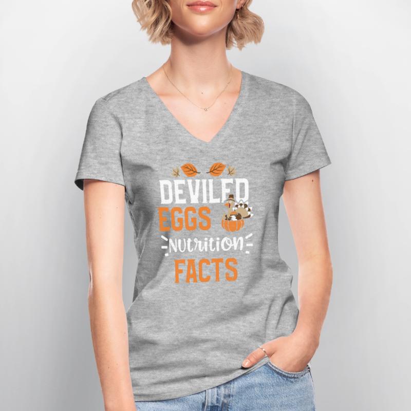 Deviled Eggs Valeur nutritive T-shirt col V Femme