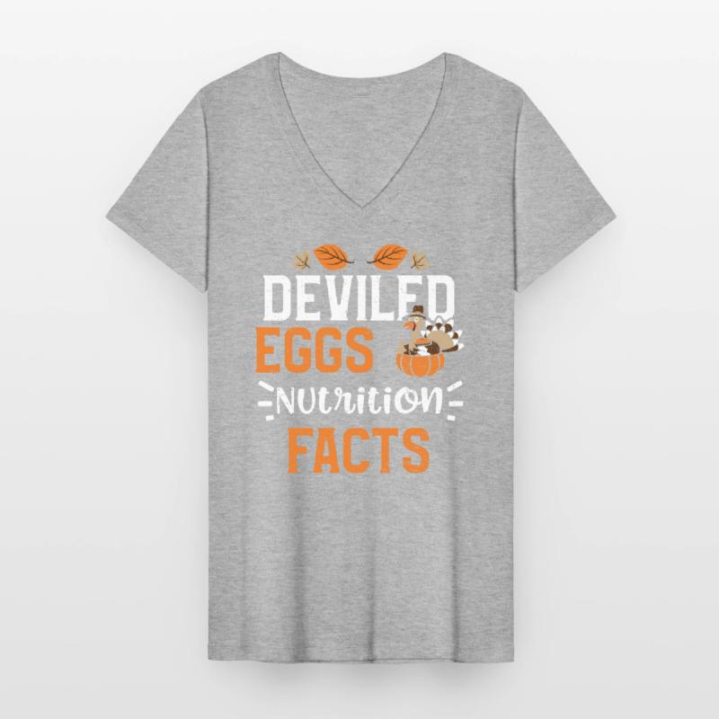 Deviled Eggs Valeur nutritive T-shirt col V Femme